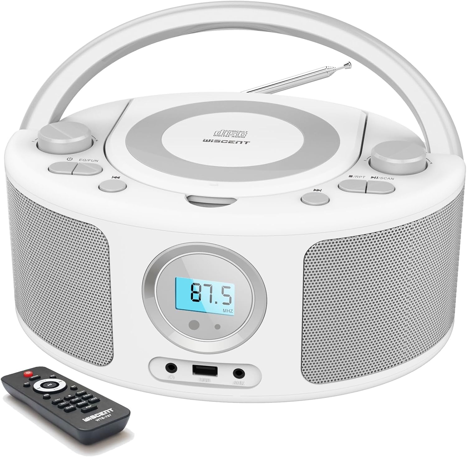 Roze Draagbare Boombox CD-speler | Bluetooth 5.0 | 29% Korting