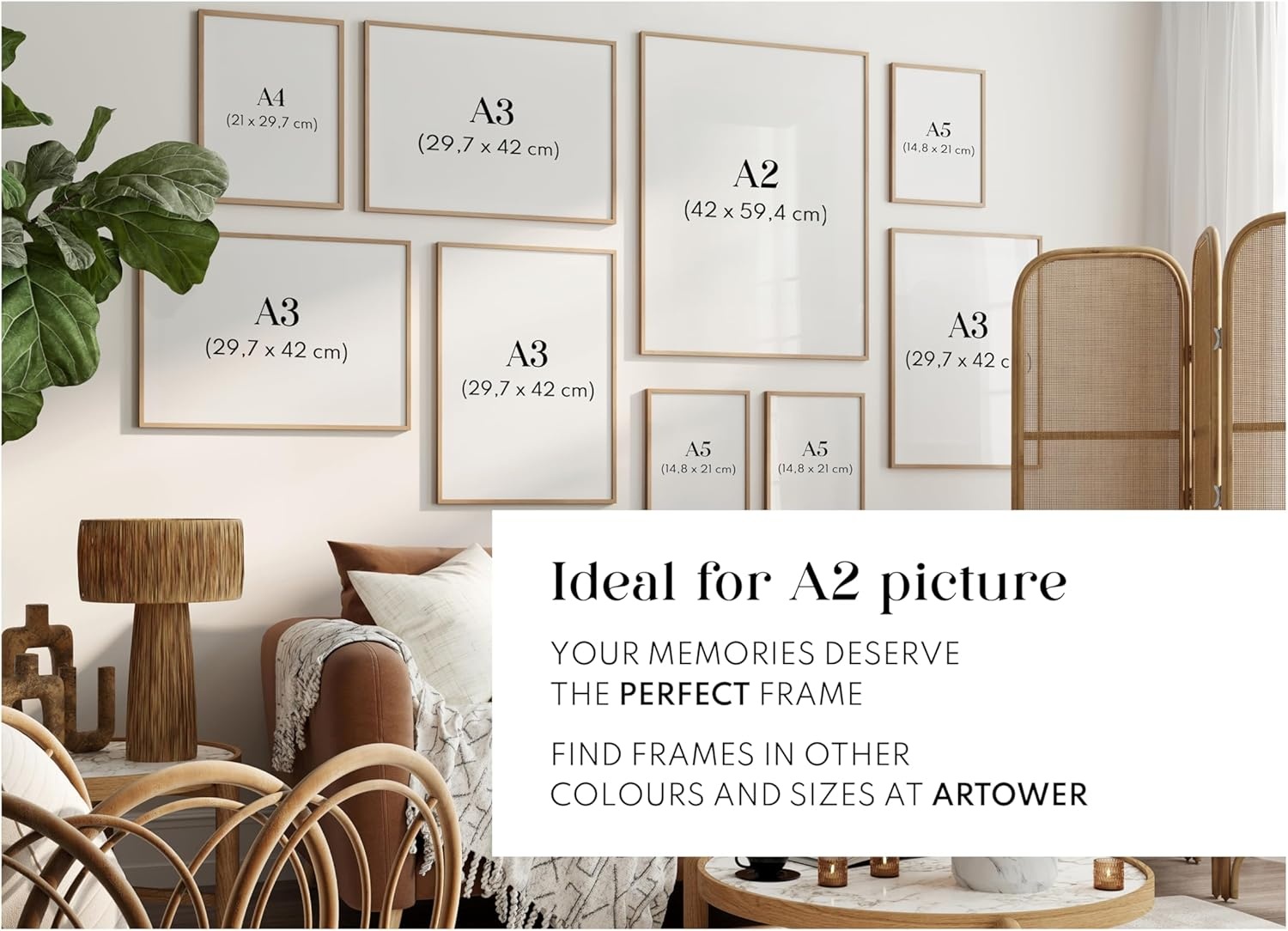 Eikenhouten Fotolijst A2 (42x59 cm) - Licht Eiken | -52%