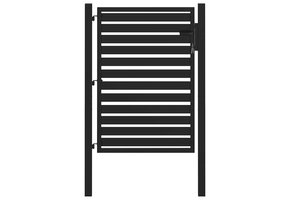 Afsluitbaar Aluminium Tuinhek 100x120 cm Zwart - 41% Korting