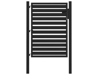 Afsluitbaar Tuinhek Aluminium Zwart 100x120 cm - 35% Korting