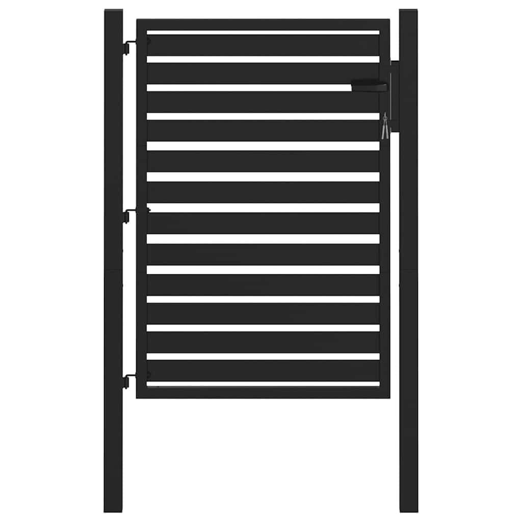 Afsluitbaar Tuinhek Aluminium Zwart 100x120 cm - 35% Korting