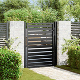 Afsluitbaar Tuinhek Aluminium Zwart 100x120 cm - 35% Korting
