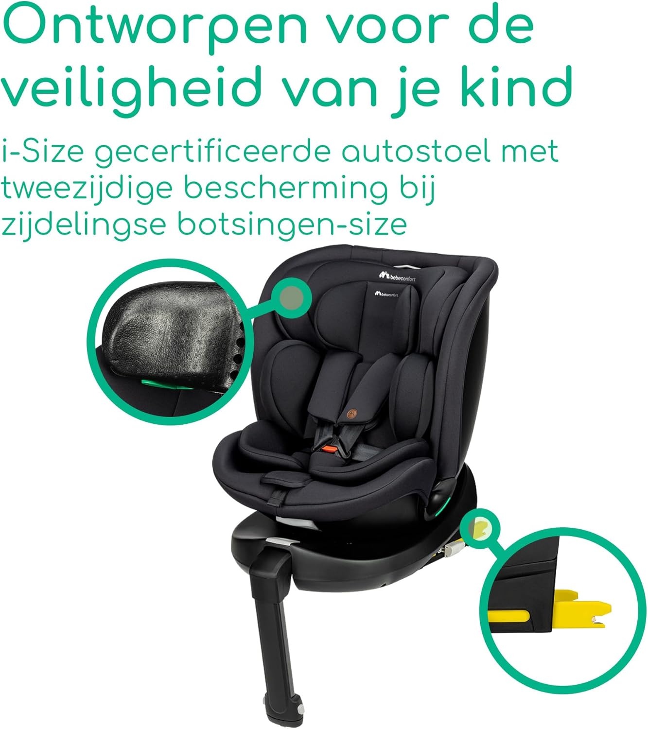 30% Korting: Draaibare Autostoel 40-150cm i-Size ISOFIX 360°