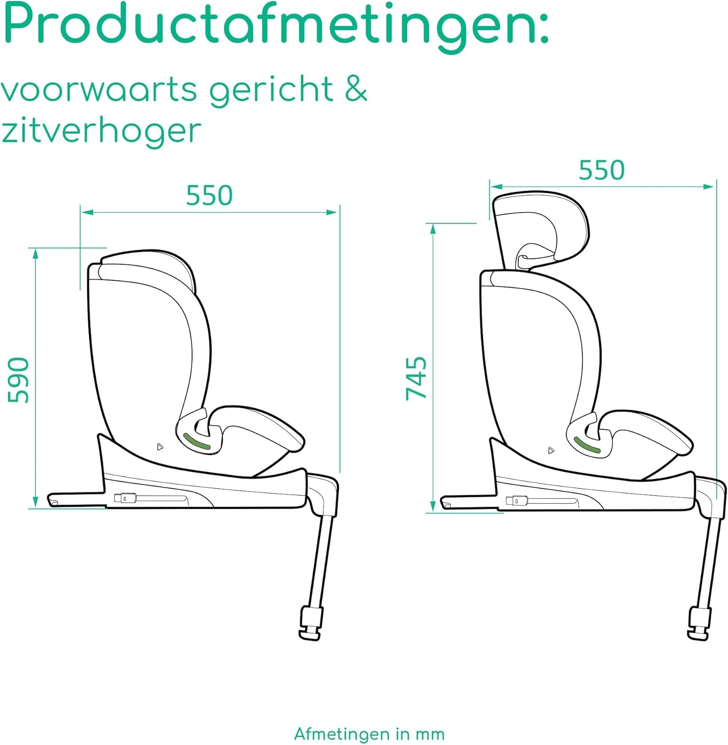 30% Korting: Draaibare Autostoel 40-150cm i-Size ISOFIX 360°