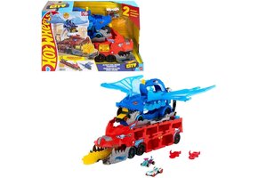 Hot Wheels Drakentransporter Speelgoedauto 2-in-1 met 53% Korting