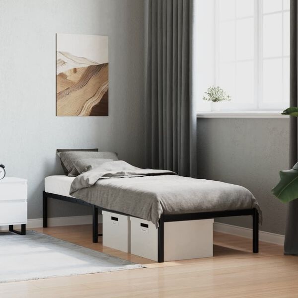 Metaal Bedframe Zwart 80x200cm | 34% Korting