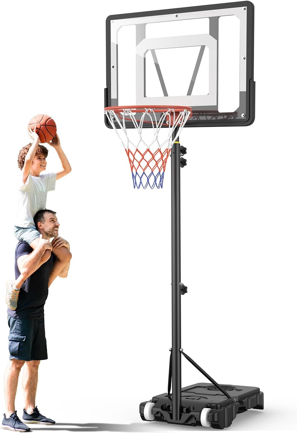 Basketbalstandaard Kinderen & Jongeren - In Hoogte Verstelbaar (155-210 cm)