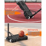 Basketbalstandaard Kinderen & Jongeren - In Hoogte Verstelbaar (155-210 cm)
