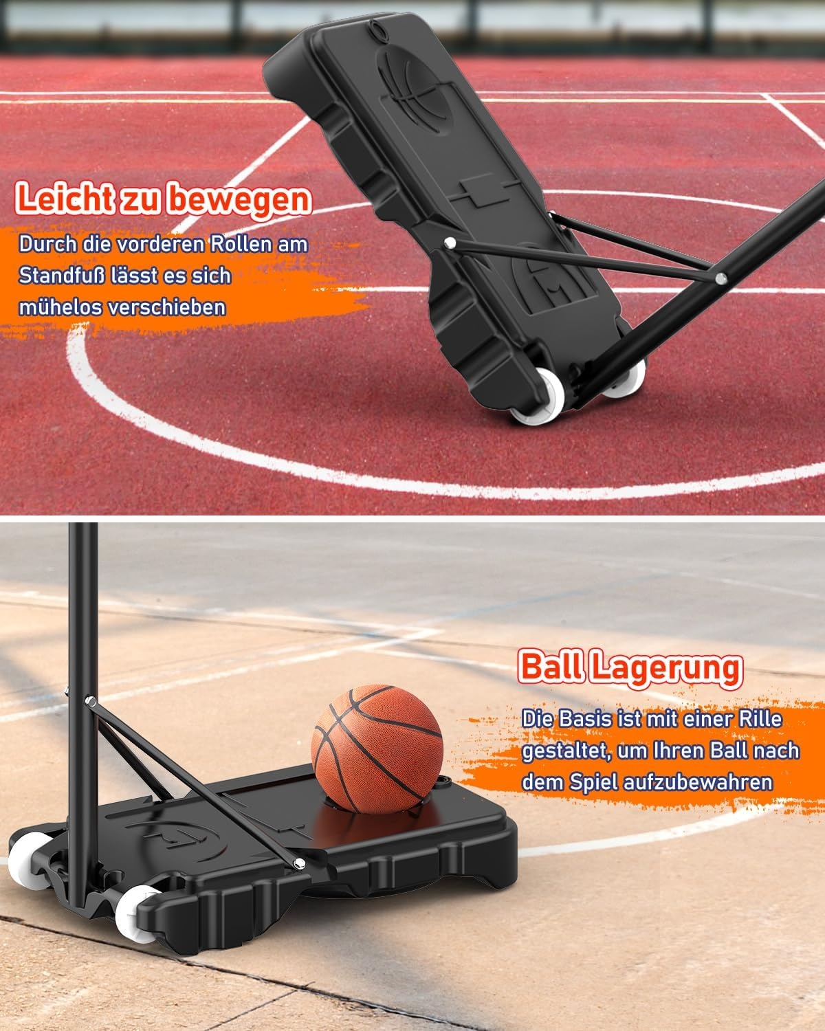 Basketbalstandaard Kinderen & Jongeren - In Hoogte Verstelbaar (155-210 cm)