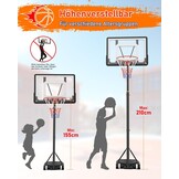 Basketbalstandaard Kinderen & Jongeren - In Hoogte Verstelbaar (155-210 cm)