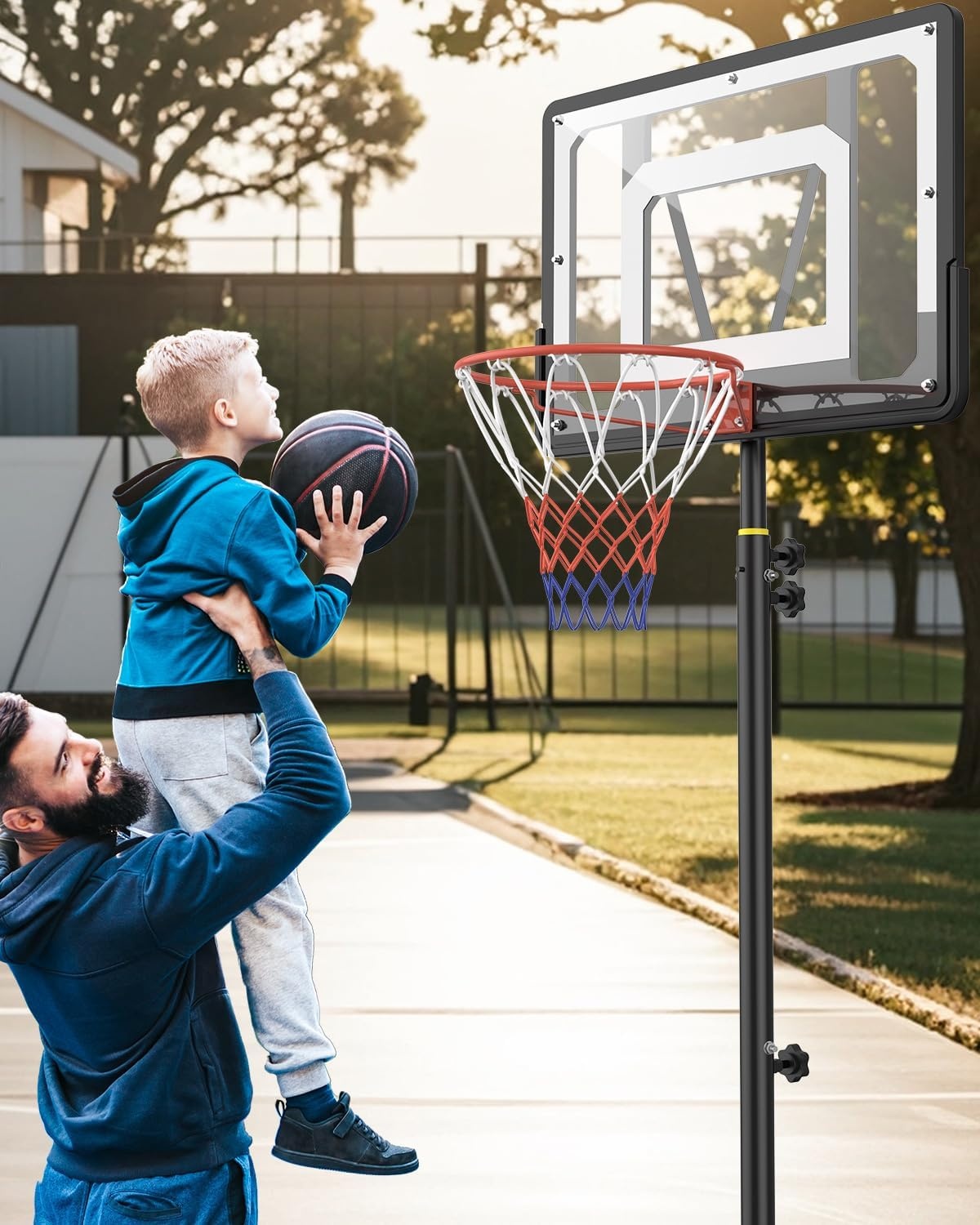 Basketbalstandaard Kinderen & Jongeren - In Hoogte Verstelbaar (155-210 cm)