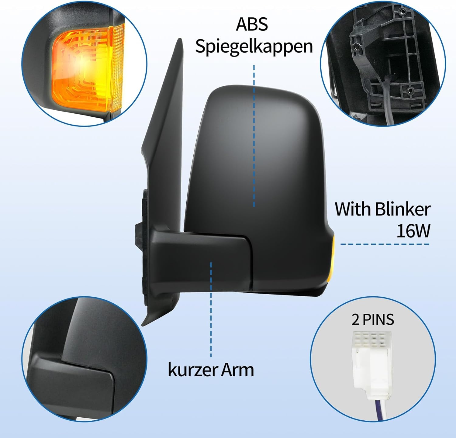 Buitenspiegel Links Mercedes Sprinter (2018+) - 28% Korting