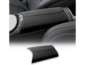 Alcantara Middenconsole & Armleuning Afdekking Zwart - Mercedes C-Klasse W205/GLC X253
