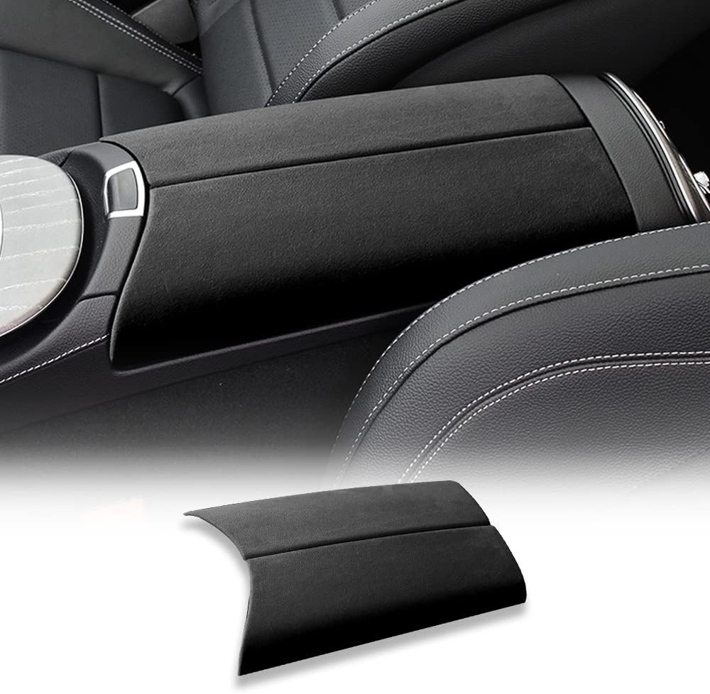 Alcantara Middenconsole & Armleuning Afdekking Zwart - Mercedes C-Klasse W205/GLC X253