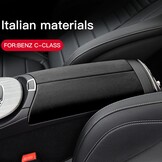 Alcantara Middenconsole & Armleuning Afdekking Zwart - Mercedes C-Klasse W205/GLC X253