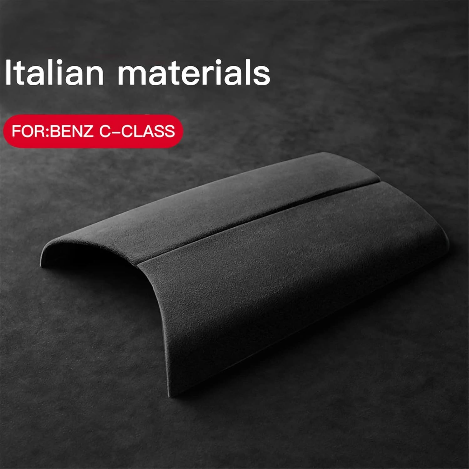 Alcantara Middenconsole & Armleuning Afdekking Zwart - Mercedes C-Klasse W205/GLC X253