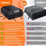 425L Waterdichte Dakkoffer - Universeel & Zonder Dakdrager