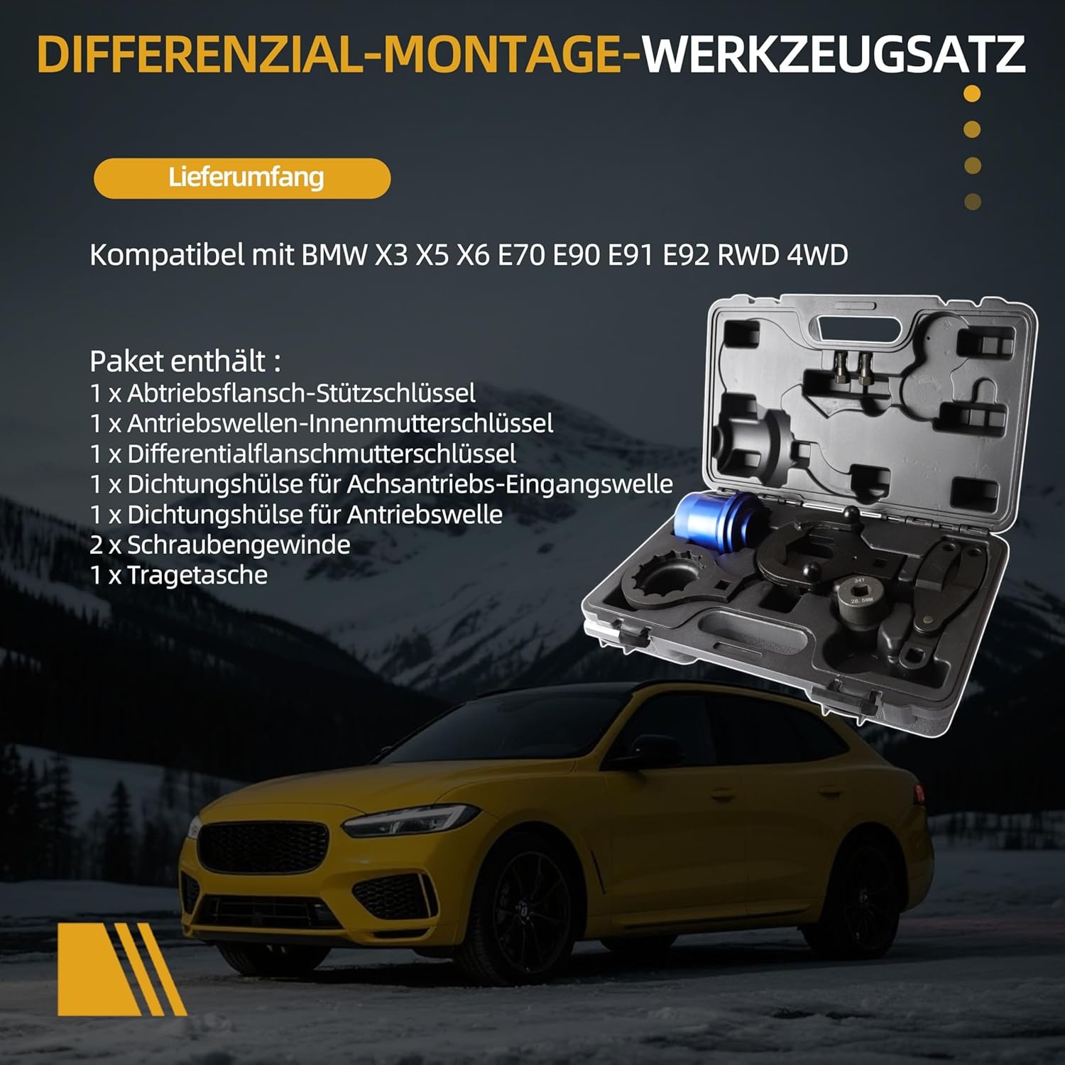 Gereedschapsset Differentieel & Wiellager BMW X3 X5 X6 4WD - 29% Korting
