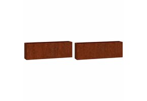 2x Cortenstaal Wandplantenbakken 53cm - Roestig, 34% Korting