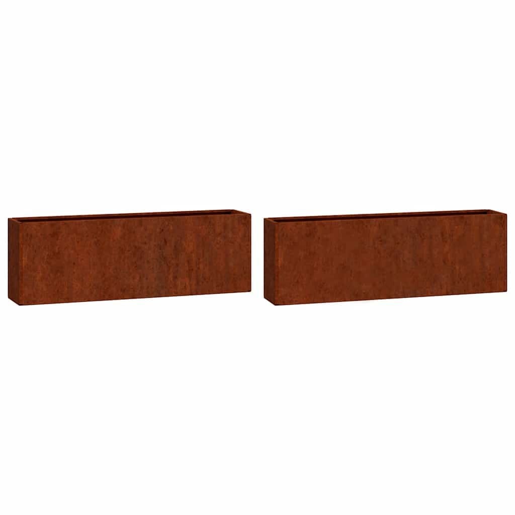 2x Cortenstaal Wandplantenbakken 53cm - Roestig, 34% Korting