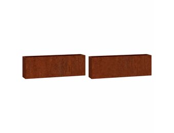 2x Cortenstaal Wandplantenbakken 53cm - Roestig, 34% Korting