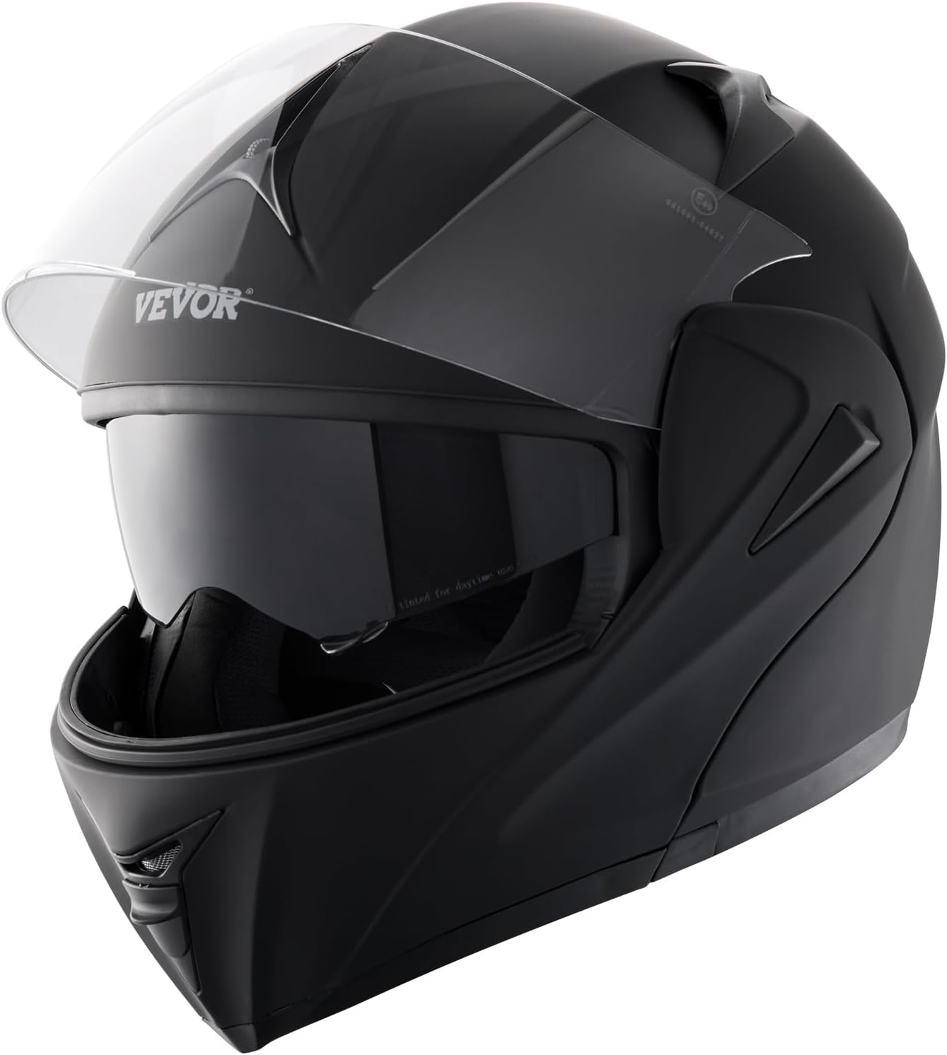 Systeemhelm Zwart ECE Gekeurd | Transparant & Zonnevizier | 29% Korting