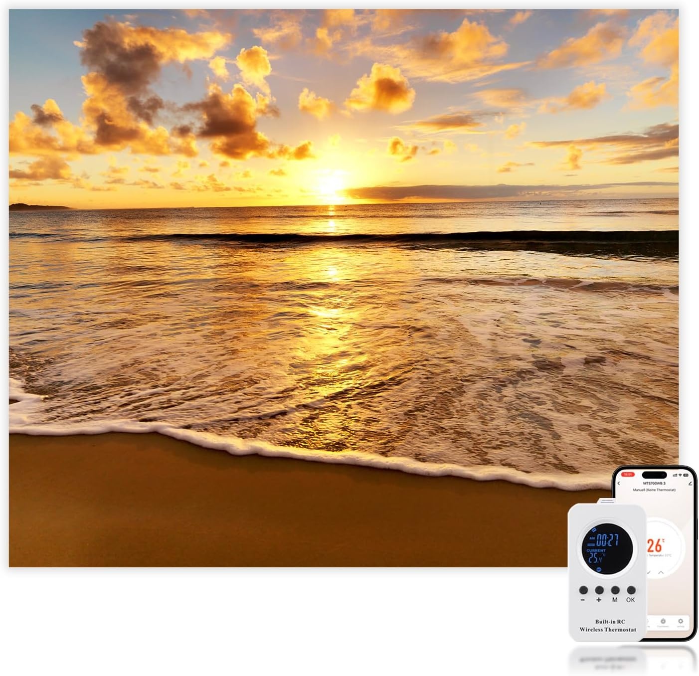 460W Infraroodpaneel met Afbeelding - Strand | 29% Korting