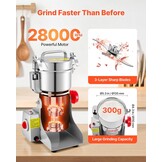 Elektrische Graanmolen - 1500W RVS Zilver met 29% Korting!