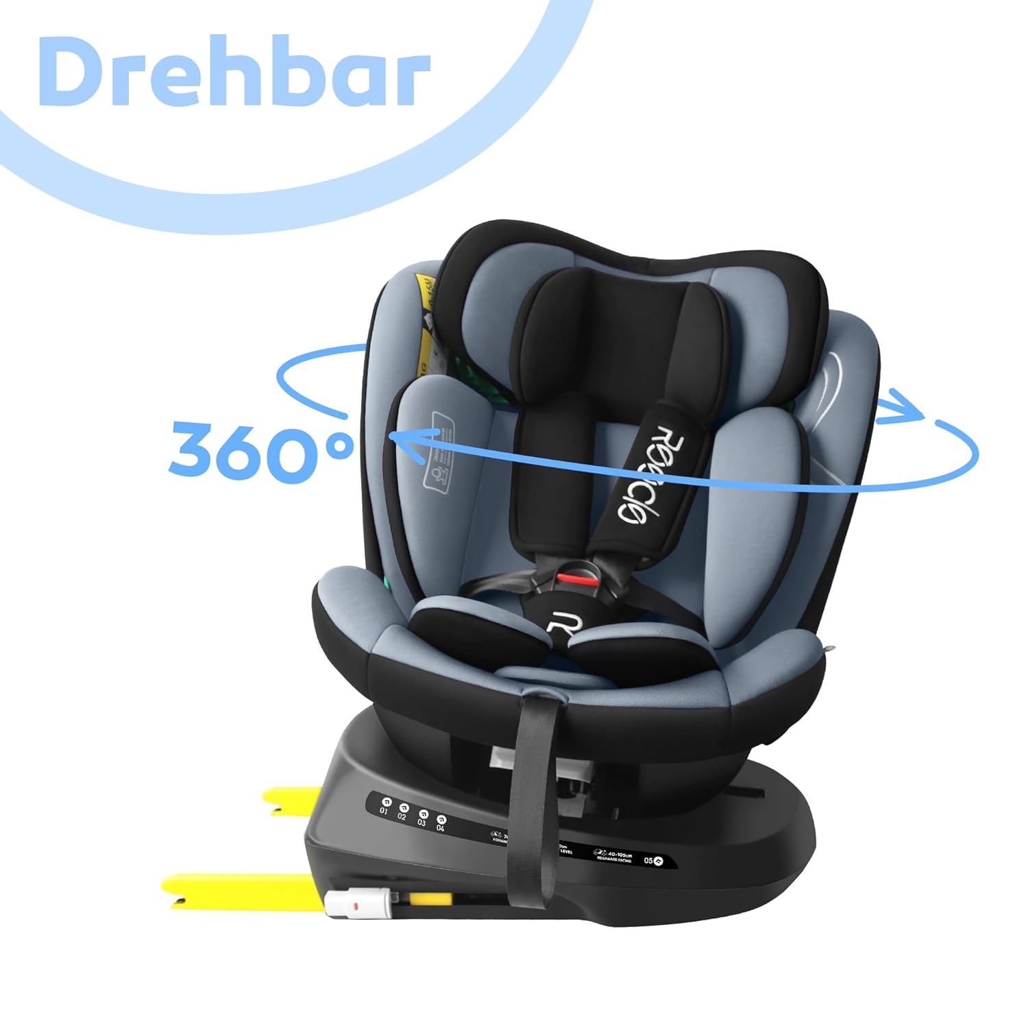 Draaibare i-Size Autostoel 40-150cm (0-36kg) - Zwart (30% Korting)