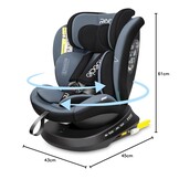 Draaibare i-Size Autostoel 40-150cm (0-36kg) - Zwart (30% Korting)