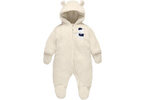 Baby Sneeuwpak Geel Jongens 12-18 Mnd - Warm Fleece met Capuchon (62% Korting!)