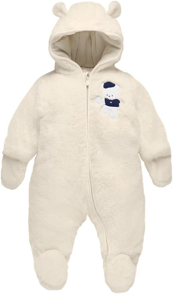 Baby Sneeuwpak Geel Jongens 12-18M | Fleece Capuchon | Warm & Winddicht