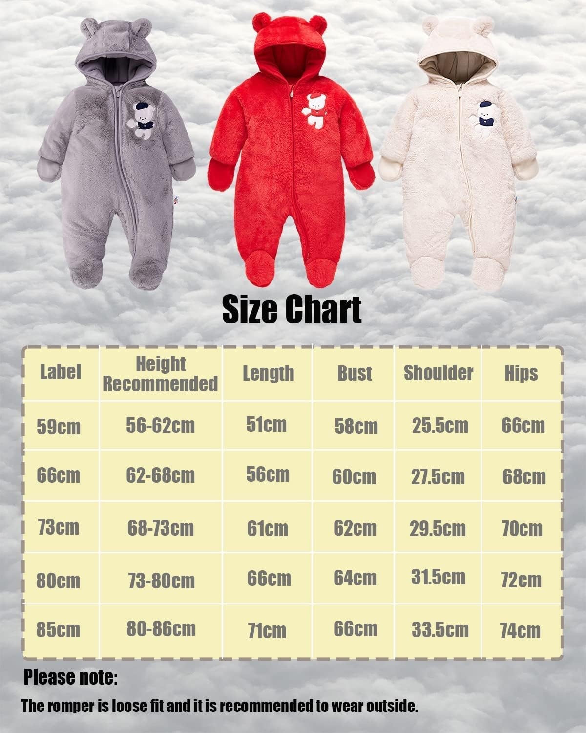 Baby Sneeuwpak Geel Jongens 12-18M | Fleece Capuchon | Warm & Winddicht