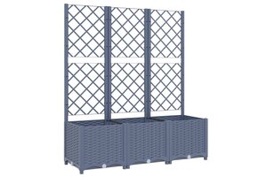Plantenbak met latwerk donkergrijs - 63% Korting