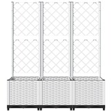 Witte Plantenbak met Latwerk 120x40x136 cm - 54% Korting