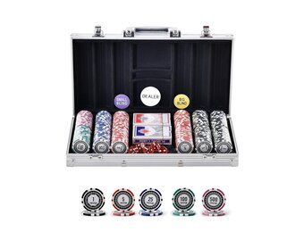 Pokerchipset 300-delig met Aluminium Koffer - Nu 33% Korting!