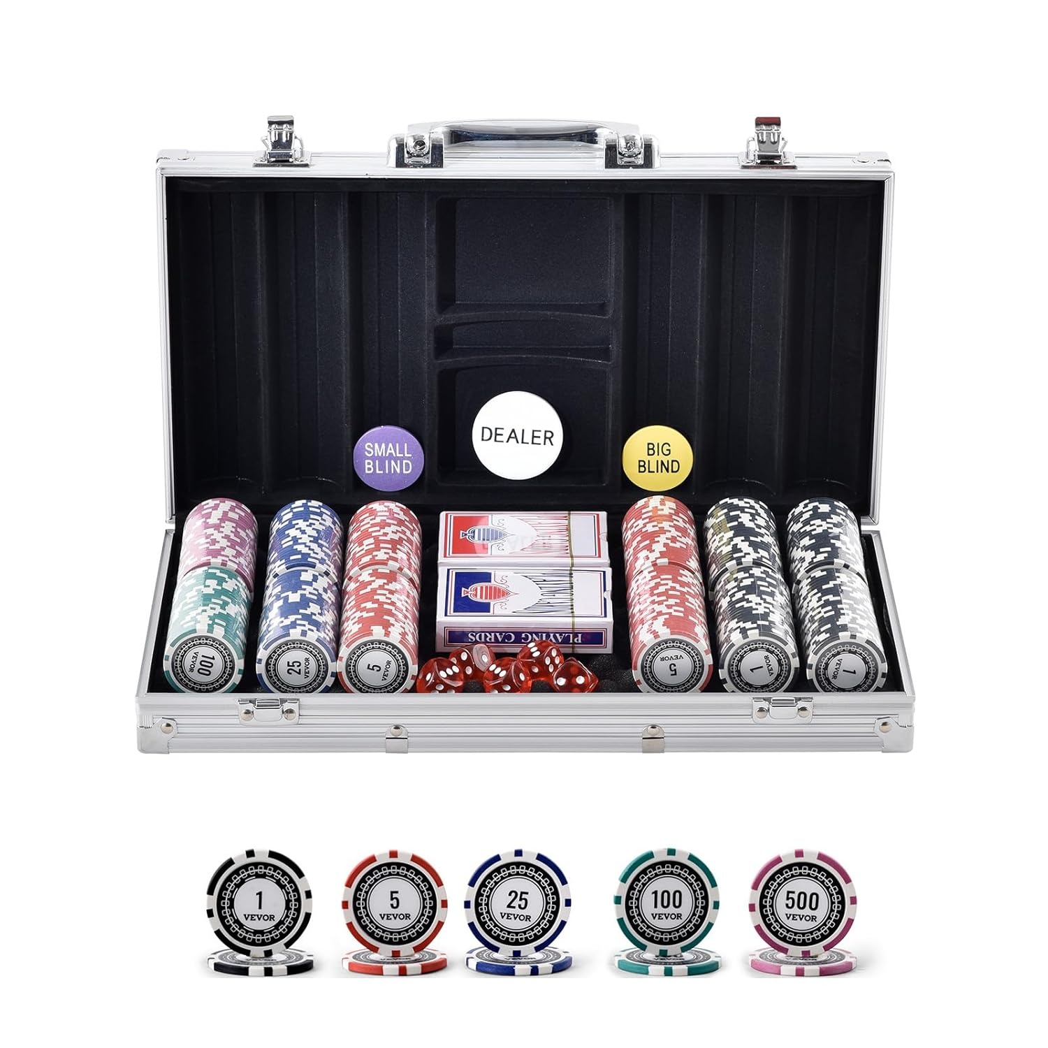 Pokerchipset 300-delig met Aluminium Koffer - Nu 33% Korting!