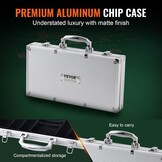 Pokerchipset 300-delig met Aluminium Koffer - Nu 33% Korting!