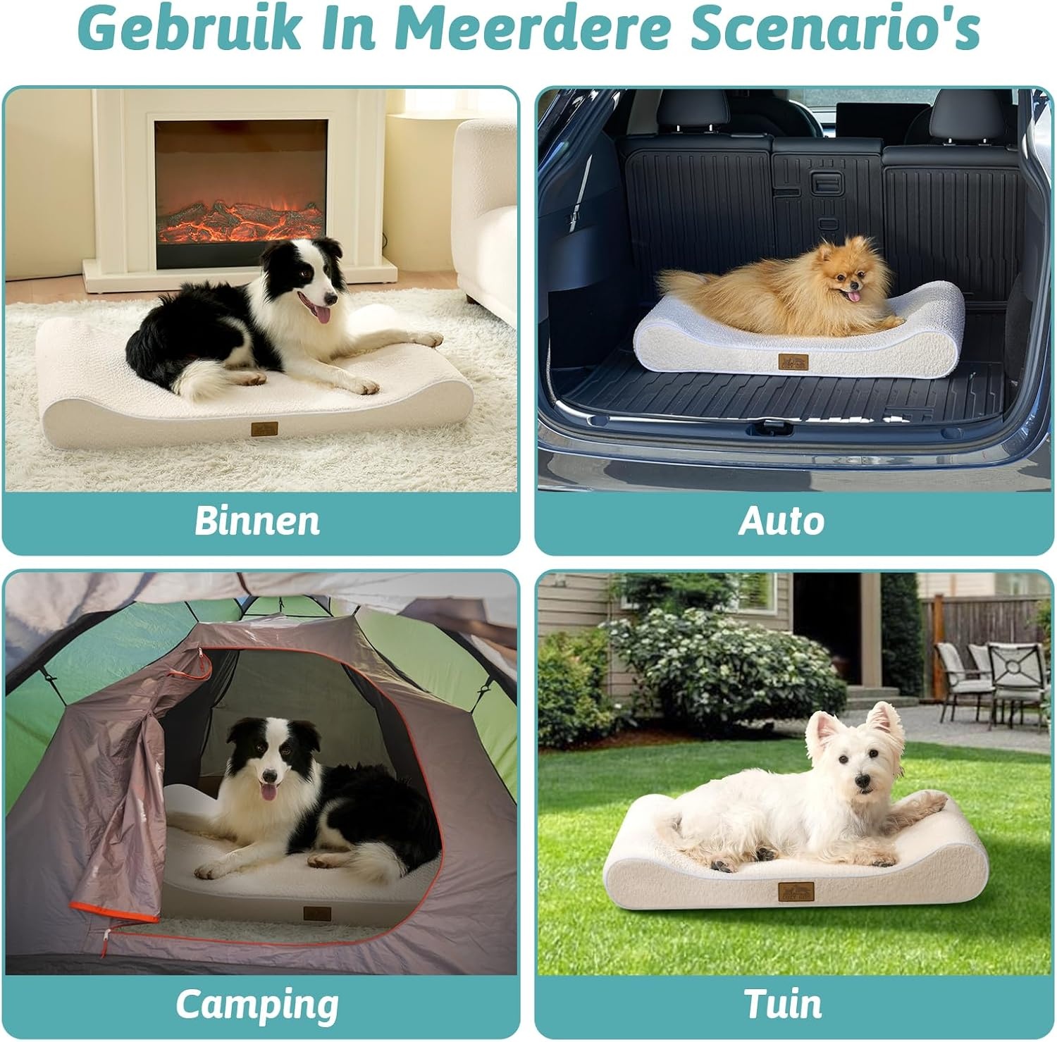 Orthopedisch Hondenbed voor Grote Honden - Beige, 29% Korting!