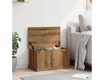 Opbergbox bewerkt hout 70x40x38 cm - Artisanaal Eiken