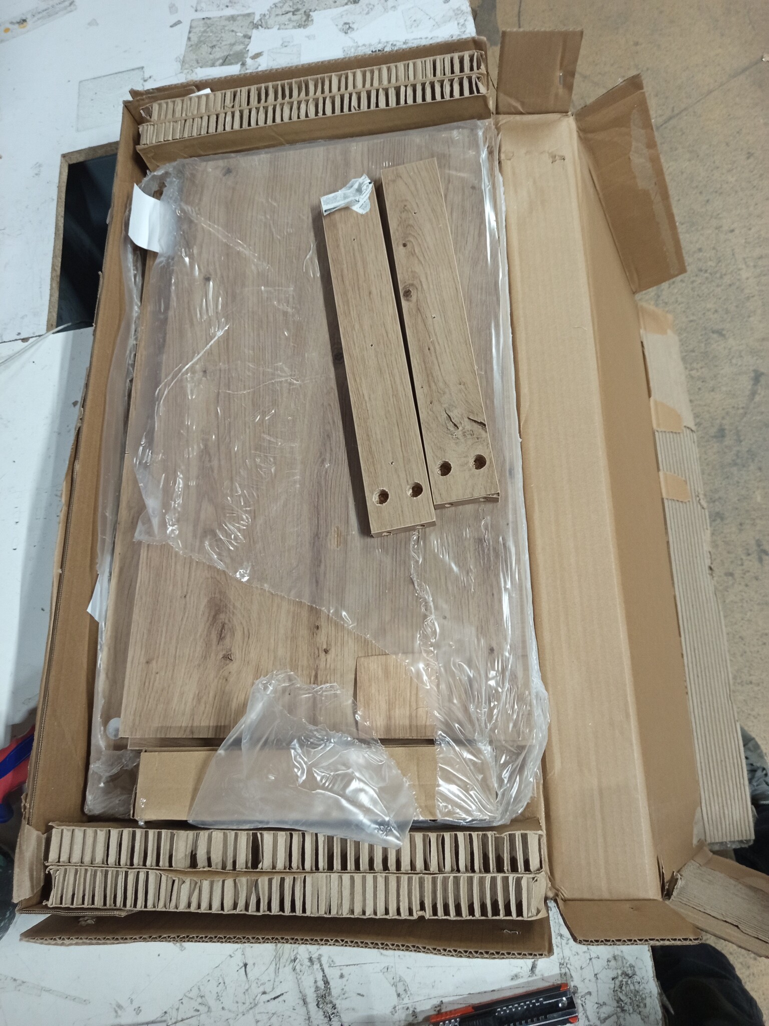 Opbergbox bewerkt hout 70x40x38 cm - Artisanaal Eiken