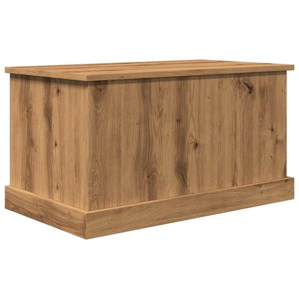Opbergbox bewerkt hout 70x40x38 cm - Artisanaal Eiken