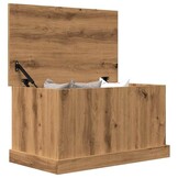 Opbergbox bewerkt hout 70x40x38 cm - Artisanaal Eiken