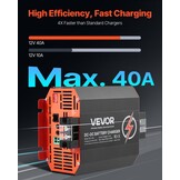VEVOR DC-naar-DC Acculader 12V 40A - 500W Zwart (34% Korting!)
