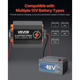 VEVOR DC-naar-DC Acculader 12V 40A - 500W Zwart (34% Korting!)
