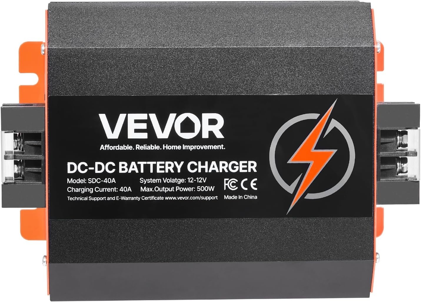VEVOR DC-naar-DC Acculader 12V 40A - 500W Zwart (34% Korting!)