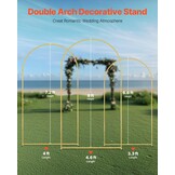 3-delige Gouden Bruiloftsboog - 140x244 cm - 34% Korting