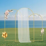 3-delige Gouden Bruiloftsboog - 140x244 cm - 34% Korting