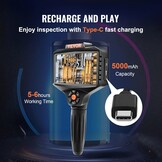 Endoscoop Camera met Triple Lens, 5" IPS Scherm & 5m Kabel - 34% Korting