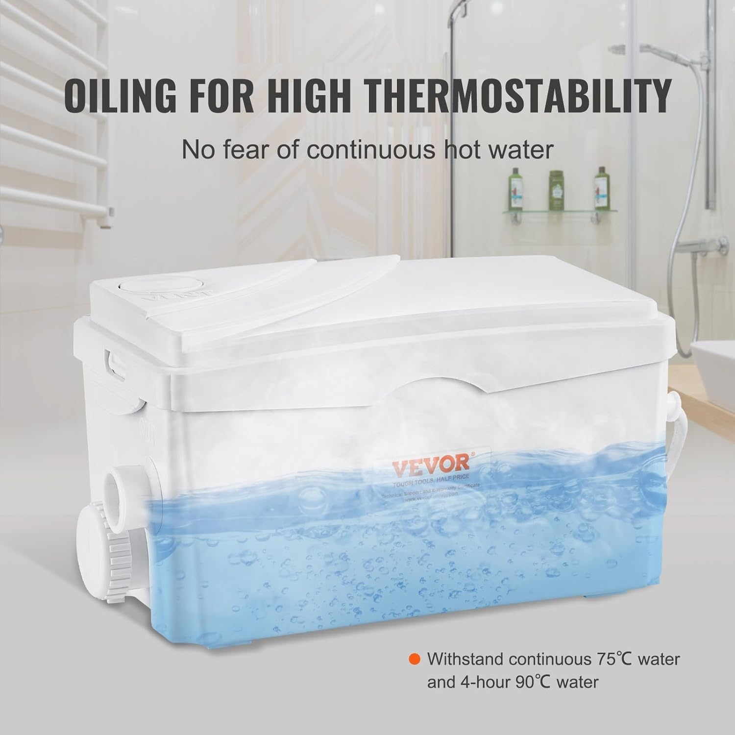 VEVOR Verkleiningspomp 350W - 6000 l/u - 7m Opvoerhoogte (34% Korting)